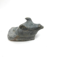 Marvelous Isah Papialuk (Povungnituk Inuit) 1985 Carved Stone "Winged" Seal