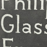 Philip Glass Ensemble, Original Silver on Black Silkscreen Poster, Benefit for WXPN, Philadelphia, 1982