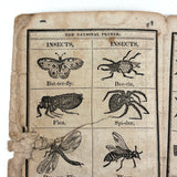 Scarce, Wonderful, Much Worn and Torn 1844 New National Primer with Hand-sewn Repair Everywhere
