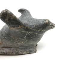 Marvelous Isah Papialuk (Povungnituk Inuit) 1985 Carved Stone "Winged" Seal
