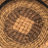 Macah Northwest Coast Native American Bear Grass Basket with Whales
