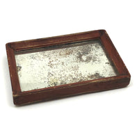 Aura-Full, Very Heavy, Early American Mirror in Red Paint