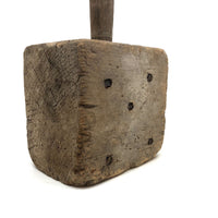 Gorgeous Large Primitive Mallet with Five Fat Iron Nails