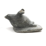 Marvelous Isah Papialuk (Povungnituk Inuit) 1985 Carved Stone "Winged" Seal