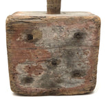 Gorgeous Large Primitive Mallet with Five Fat Iron Nails