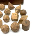Unusual and Wonderful 19th Century Set of Miniature Geometric Solids in 19th Century Signed Dovetailed Box