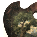 SOLD Wonderful Late 19th/Early 20th C. Painter's Palette with Landscape