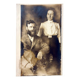 Moody Portrait of Compelling Couple, Antique RPPC
