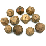 Unusual and Wonderful 19th Century Set of Miniature Geometric Solids in 19th Century Signed Dovetailed Box