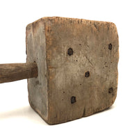 Gorgeous Large Primitive Mallet with Five Fat Iron Nails