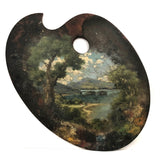 SOLD Wonderful Late 19th/Early 20th C. Painter's Palette with Landscape
