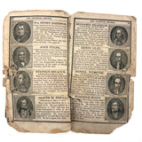Scarce, Wonderful, Much Worn and Torn 1844 New National Primer with Hand-sewn Repair Everywhere