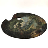 SOLD Wonderful Late 19th/Early 20th C. Painter's Palette with Landscape