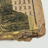Scarce, Wonderful, Much Worn and Torn 1844 New National Primer with Hand-sewn Repair Everywhere