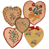 Set of Five Handmade Crayon Decorated Valentines