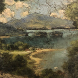 SOLD Wonderful Late 19th/Early 20th C. Painter's Palette with Landscape