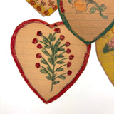 Set of Five Handmade Crayon Decorated Valentines