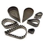 Lovely Antique Petal-Shaped Nesting Cutters in Extra Satisfying Tin