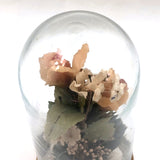 Victorian Wax Roses in Hand-blown Glass Dome