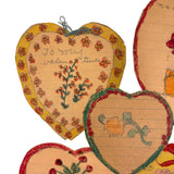 Set of Five Handmade Crayon Decorated Valentines