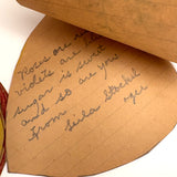 Set of Five Handmade Crayon Decorated Valentines