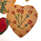 Set of Six Homemade Crayon Decorated Valentines