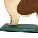Proud Collie, c. 1930s-40s Painted Folk Art Cutout on Base