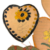 Set of Six Homemade Crayon Decorated Valentines