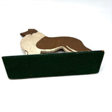 Proud Collie, c. 1930s-40s Painted Folk Art Cutout on Base