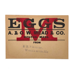 EGGS, Iconic Feeling Early 20th C. Trade Card (2 Available)