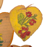 Set of Six Homemade Crayon Decorated Valentines