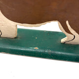 Proud Collie, c. 1930s-40s Painted Folk Art Cutout on Base