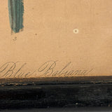 Ixia, Milla, Blue Babiana, Exuberantly Watercolored Antique Botanical Print, Framed