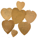 Set of Six Homemade Crayon Decorated Valentines