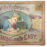For the Kindergarten, Drawing Made Easy, Complete c. 1890 Drawing Stencil Set with Many Drawings