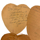 Set of Six Homemade Crayon Decorated Valentines