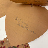 Set of Six Homemade Crayon Decorated Valentines