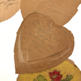 Set of Six Homemade Crayon Decorated Valentines