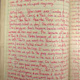 Old Ledger Turned 1971 Diary of High School Junior-Senior (Written in Pink Marker!)