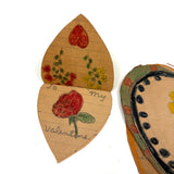 Set of Six Homemade Crayon Decorated Valentines