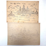 For the Kindergarten, Drawing Made Easy, Complete c. 1890 Drawing Stencil Set with Many Drawings