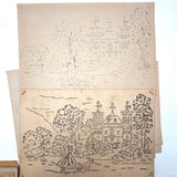 For the Kindergarten, Drawing Made Easy, Complete c. 1890 Drawing Stencil Set with Many Drawings