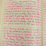 Old Ledger Turned 1971 Diary of High School Junior-Senior (Written in Pink Marker!)