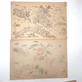 For the Kindergarten, Drawing Made Easy, Complete c. 1890 Drawing Stencil Set with Many Drawings