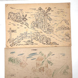 For the Kindergarten, Drawing Made Easy, Complete c. 1890 Drawing Stencil Set with Many Drawings