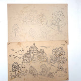 For the Kindergarten, Drawing Made Easy, Complete c. 1890 Drawing Stencil Set with Many Drawings