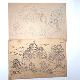 For the Kindergarten, Drawing Made Easy, Complete c. 1890 Drawing Stencil Set with Many Drawings