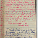 Old Ledger Turned 1971 Diary of High School Junior-Senior (Written in Pink Marker!)