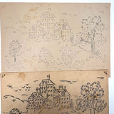 For the Kindergarten, Drawing Made Easy, Complete c. 1890 Drawing Stencil Set with Many Drawings