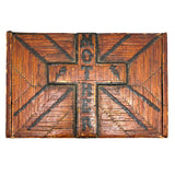 MOTHER, Extra Folky Old Match Stick Tramp Art Box with Polka Dot Interior and Rich Patina